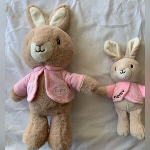 Beatrix Potter Set of 2 Beatrix Potter Pink and Brown Bunny Plush Momma and Baby